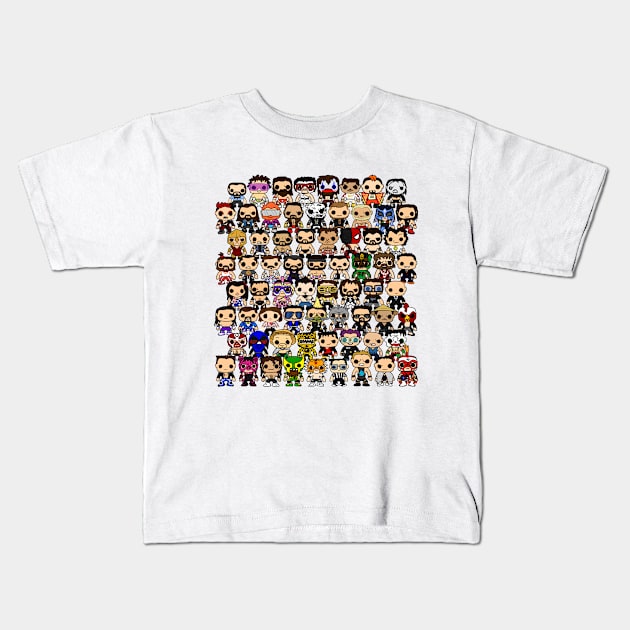 QWA 50 shows pop vinyl Kids T-Shirt by ChewfactorCreative